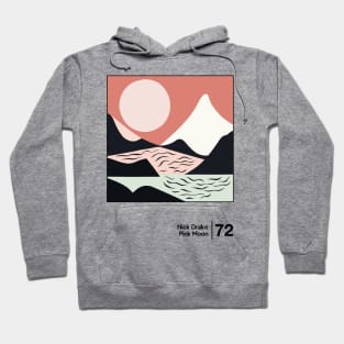 Nick Drake - Pink Moon - Minimalist Illustration Design Hoodie